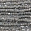 12/0 Czech Three Cut Seed Bead, Opaque Grey