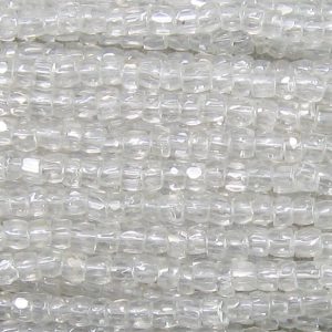 12/0 Czech Three Cut Seed Bead, Transparent Crystal Luster