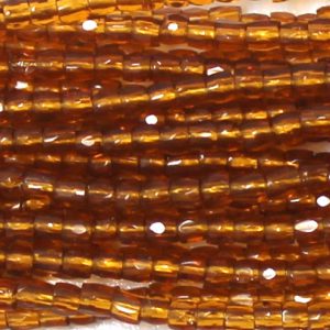 12/0 Czech Three Cut Seed Bead, Transparent Smoke Topaz