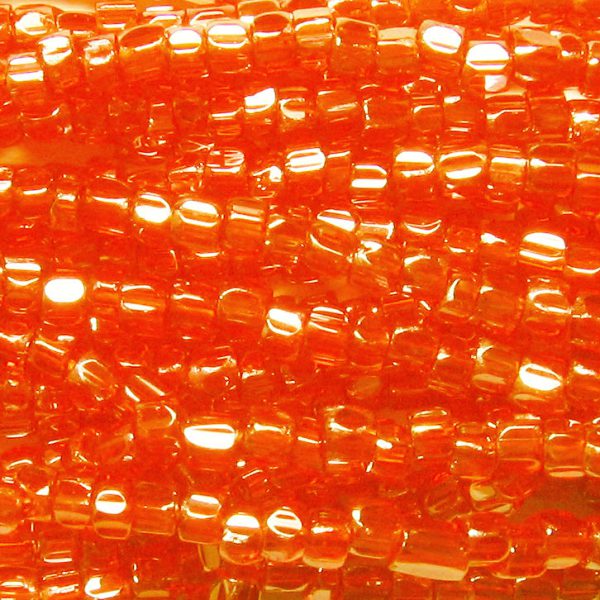 9/0 Czech Three Cut Seed Bead, Transparent Dark Hyacinth Luster