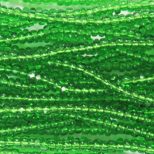 13/0 Czech Charlotte Cut Seed Bead, Transparent Olivine