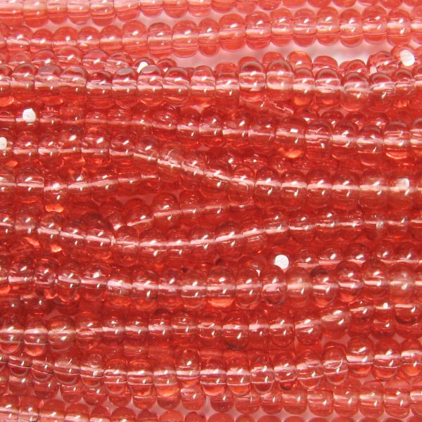 8/0 Czech Charlotte/True Cut Seed Bead, Transparent True Rose