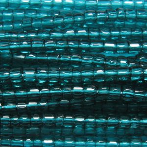 12/0 Czech Three Cut Seed Bead, Transparent Emerald Green