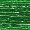 12/0 Czech Three Cut Seed Bead, Transparent Kelly Green