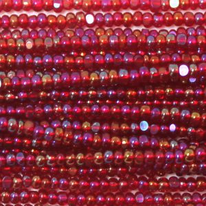 11/0 Czech Charlotte/True Cut Seed Bead, Transparent Garnet AB