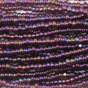 13/0 Czech Charlotte Cut Seed Bead, Transparent Amethyst AB