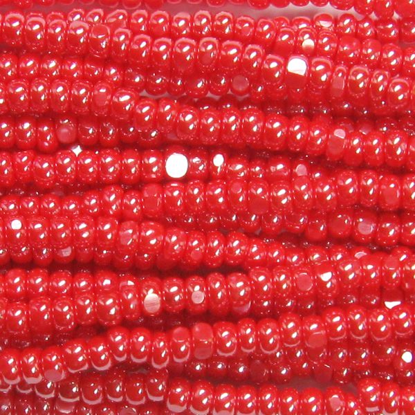 11/0 Czech Charlotte/True Cut Seed Bead, Opaque Chinese Red Luster