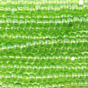 8/0 Czech Charlotte/True Cut Seed Bead, Transparent Light Olivine Luster
