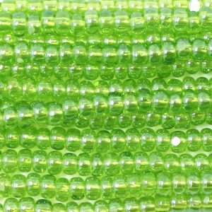 8/0 Czech Charlotte/True Cut Seed Bead, Transparent Light Olivine Luster