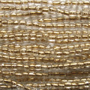 12/0 Czech Three Cut Seed Bead, Bronze Lined Crystal