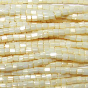 8/0 Czech Two Cut Seed Bead, Eggshell