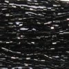 8/0 Czech Two Cut Seed Bead, Opaque Black