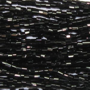 8/0 Czech Two Cut Seed Bead, Opaque Black