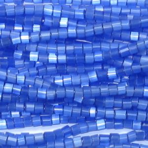 8/0 Czech Two Cut Seed Bead, Sapphire Satin