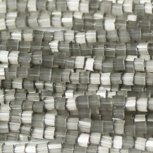 8/0 Czech Two Cut Seed Bead, Grey Satin Tint