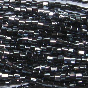 8/0 Czech Two Cut Seed Bead, Gunmetal