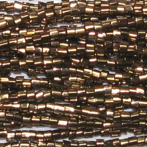 8/0 Czech Two Cut Seed Bead, Metallic Bronze