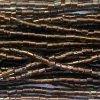 8/0 Czech Two Cut Seed Bead, Copper Lined Black Diamond