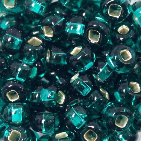 2/0 Czech Seed Bead Silver Lined Emerald Green