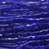 8/0 Czech Two Cut Seed Bead, Silver Lined Cobalt Blue