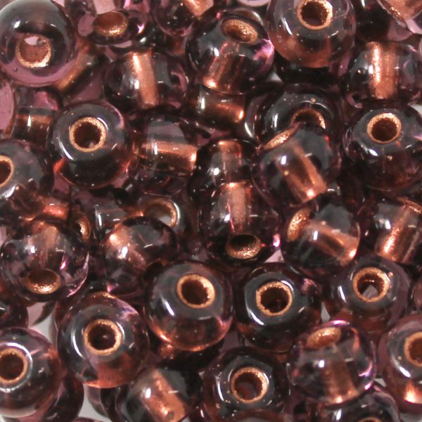 2/0 Czech Seed Bead Copper Lined Amethyst