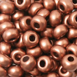 2/0 Czech Seed Bead Frosted Copper Supra