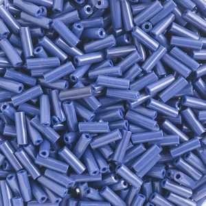 #3, 7mm Czech Bugle Bead, Opaque Royal Blue - loose