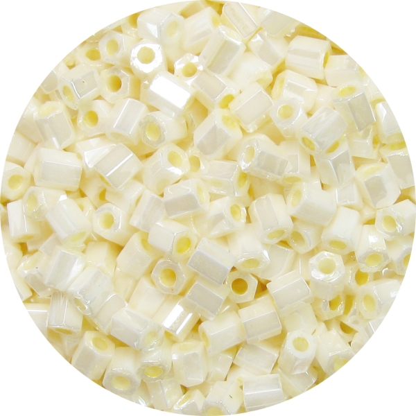 8/0 Japanese Hex Cut Seed Bead, Eggshell