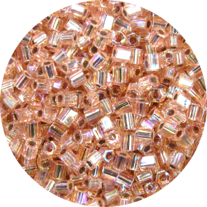 8/0 Japanese Hex Cut Seed Bead, Silver Lined Rosaline AB