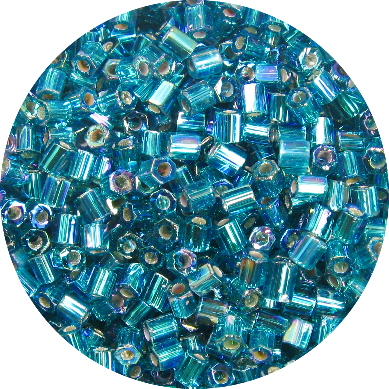Miyuki Delica Seed Bead 11/0 Caribbean Teal Silver Lined 2-inch Tube D