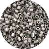 8/0 Japanese Hex Cut Seed Bead, Frosted Metallic Antique Silver