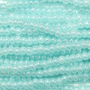 6/0 Czech Seed Bead, Ceylon Turquoise Green