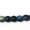 4mm Czech Pressed Round Druk-Frosted Jet AB ON SALE!