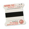 #2, 0.45mm Griffin Silk Bead Cord with Needle, Black