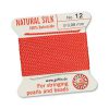 #12, 0.98mm Griffin Silk Bead Cord with Needle, Coral