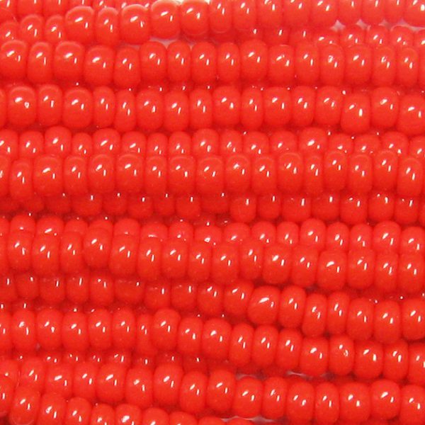 6/0 Czech Seed Bead, Opaque Chinese Red