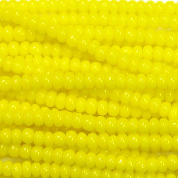 6/0 Czech Seed Bead, Opaque Corn Yellow