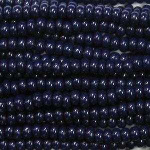 6/0 Czech Seed Bead, Opaque Dark Navy Blue