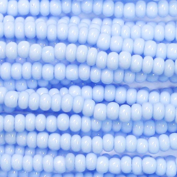 6/0 Czech Seed Bead, Opaque Powder Blue