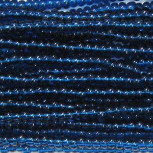 6/0 Czech Seed Bead, Transparent Montana Blue