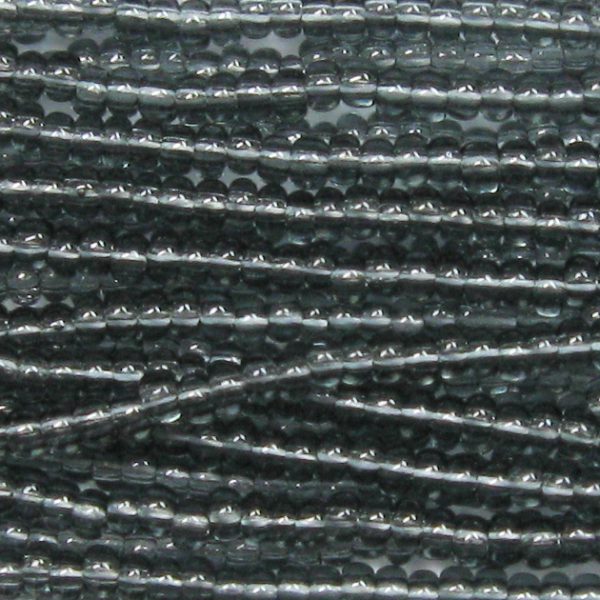 6/0 Czech Seed Bead, Transparent Black Diamond