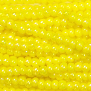 6/0 Czech Seed Bead, Opaque Yellow AB