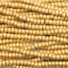 6/0 Czech Seed Bead, Frosted Metallic Brushed Brass