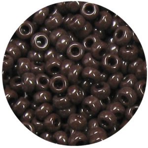 6/0 Japanese Seed Bead, Opaque Dark Chocolate Brown