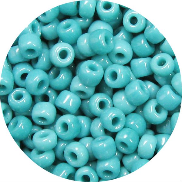 6/0 Japanese Seed Bead, Opaque Green Turquoise