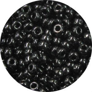 6/0 Japanese Seed Bead, Opaque Black