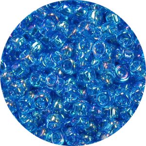 6/0 Japanese Seed Bead, Transparent Dark Aqua Blue AB