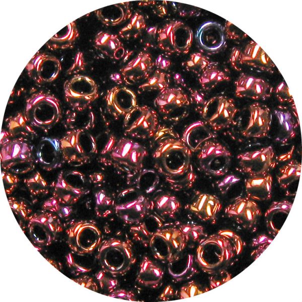 6/0 Japanese Seed Bead, Metallic Cranberry AB