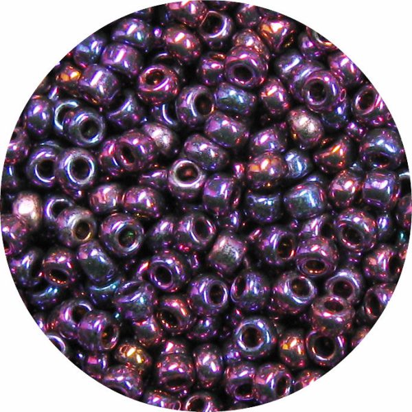 6/0 Japanese Seed Bead, Metallic Fuchsia AB