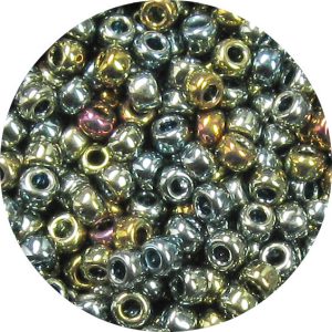 6/0 Japanese Seed Bead, Metallic Silver AB